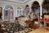 8' Black Ivory And Brown Floral Medallion Runner Rug