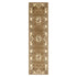 8' Beige Ivory And Brown Floral Medallion Runner Rug