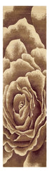8' Ivory Brown And Red Floral Area Rug