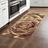 8' Ivory Brown And Red Floral Area Rug