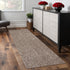 8' X 10' Beige And Brown Abstract Shag Hand Woven Area Rug