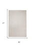 8' X 11' Ivory Shag Hand Woven Area Rug