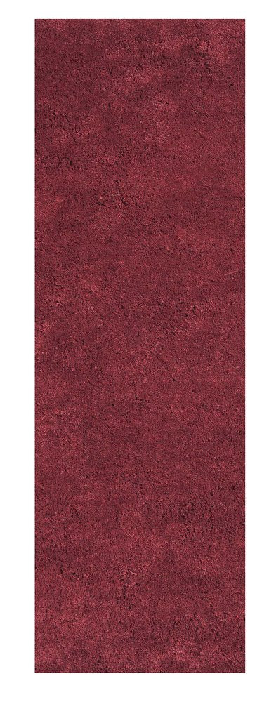 8' X 10' Red Shag Hand Woven Area Rug