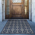 5' X 8' Blue And Ivory Floral Medallion Area Rug
