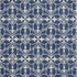5' X 8' Blue And Ivory Floral Medallion Area Rug