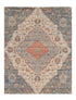 8' X 10' Blue Red Hand Woven Diamond Medallion Indoor Area Rug