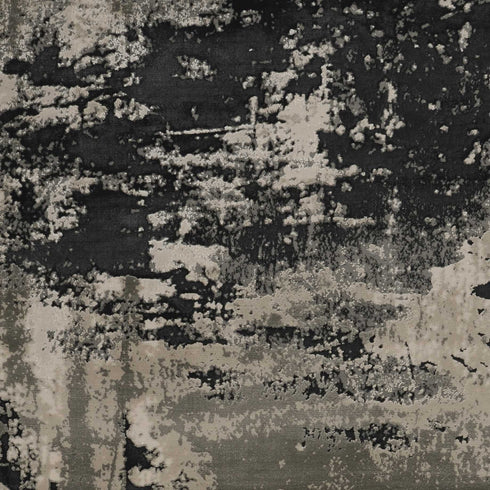 Polyester Silver Charcoal Area Rug