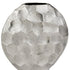 12" Silver Aluminum Cylinder Table Vase