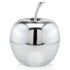11" Silver Buffed Aluminum Decorative Apple Tabletop Sculpture