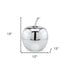 11" Silver Buffed Aluminum Decorative Apple Tabletop Sculpture