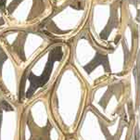 32" Aluminum Silver Twigs Cylinder Floor Vase