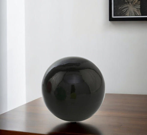 3" Black Enameled Aluminum Decorative Sphere