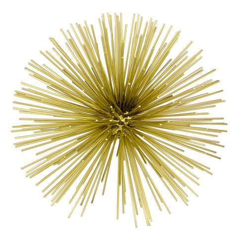 8" Gold Metal Sea Urchin Spiky Sphere
