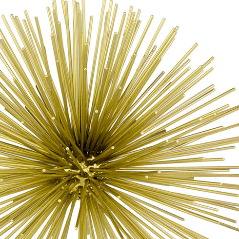 8" Gold Metal Sea Urchin Spiky Sphere