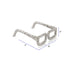 7" Silver Aluminum Textured Square Eyeglasses Tabletop Sculpture