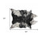5' X 8' Black And White Faux Fur Animal Print Cowhide Washable Area Rug