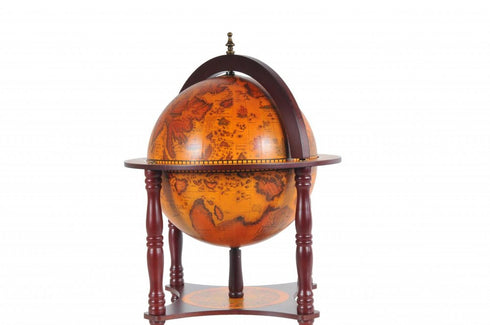 22" Walnut Solid Wood Game Hand Painted Tabletop Sculpture
