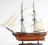 24" Brown Manufactured Wood Boat Hand Painted Sculpture