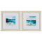 12" X 12" Champagne Gold Color Frame Ocean Break (Set Of 2)
