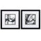 11" X 11" Silver Frame Black Rings (Set Of 2)