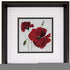 12" X 12" Brushed Silver Frame Red Poppy (Set Of 2)