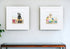 11" X 11" Matte White Frame Lets Go Boardwalk (Set Of 2)