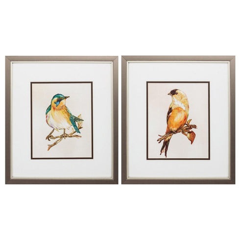 14" X 16" Metallic Bronze Frame Eco Bird (Set Of 2)