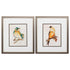 14" X 16" Metallic Bronze Frame Eco Bird (Set Of 2)
