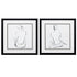 17" X 17" Silver Frame Poised Pose (Set Of 2)