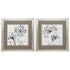 19" X 19" Brushed Silver Frame Natures Lace (Set Of 2)