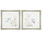 19" X 19" Brushed Silver Frame Hummingbird (Set Of 2)