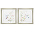 19" X 19" Brushed Silver Frame Hummingbird (Set Of 2)