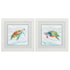 19" X 19" White Frame Turtle Tropics (Set Of 2)