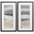 13" X 25" Silver Frame Raindrops (Set Of 2)