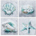 12" X 12" Matte White Frame Sealife (Set Of 4)
