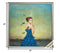 25" X 25" Silver Frame Metamorphosis In Blue