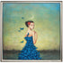 25" X 25" Silver Frame Metamorphosis In Blue