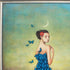 25" X 25" Silver Frame Metamorphosis In Blue