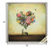 25" X 25" Silver Frame Big Heart Botany