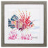 23" X 23" Woodtoned Frame Sea Creature Fish