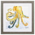 23" X 23" Woodtoned Frame Sea Creature Octopus