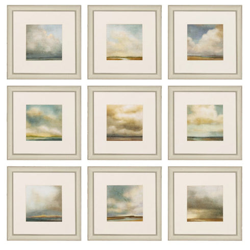 16" X 16" Champagne Gold Color Frame Atmosphere (Set Of 9)