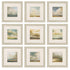 16" X 16" Champagne Gold Color Frame Atmosphere (Set Of 9)