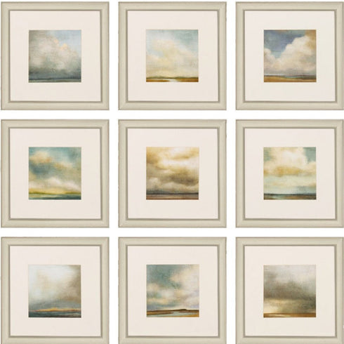 16" X 16" Champagne Gold Color Frame Atmosphere (Set Of 9)