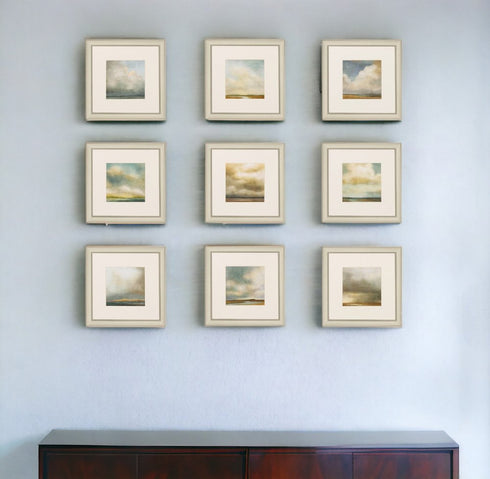 16" X 16" Champagne Gold Color Frame Atmosphere (Set Of 9)