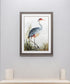 36" X 27" Heron Brown Wood Tone Framed Wall Art