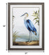 36" X 27" Blue Heron Brown Framed Art