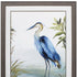 36" X 27" Blue Heron Brown Framed Art