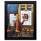 9" X 11" Painting Cat Black Acrylic Framed Art