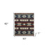 93" X 82" Blue and Ivory Woven Mod Acrylic Throw Blanket